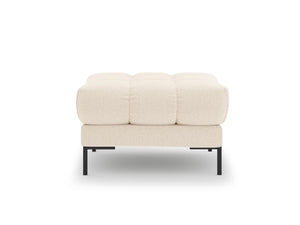 Cosmopolitan Design - Pouf "Bali" in tessuto strutturato beige chiaro 
