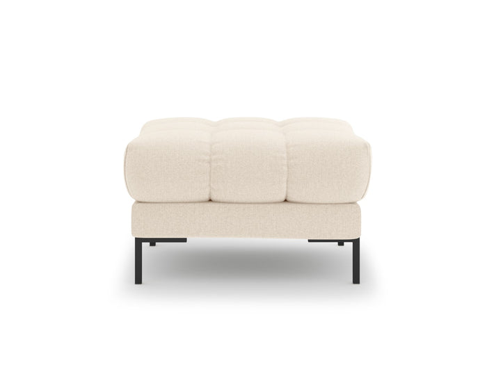 Cosmopolitan Design - Pouf "Bali" in tessuto strutturato beige chiaro 