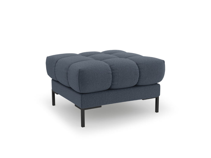 Cosmopolitan Design - Pouf "Bali" in tessuto strutturato blu scuro 