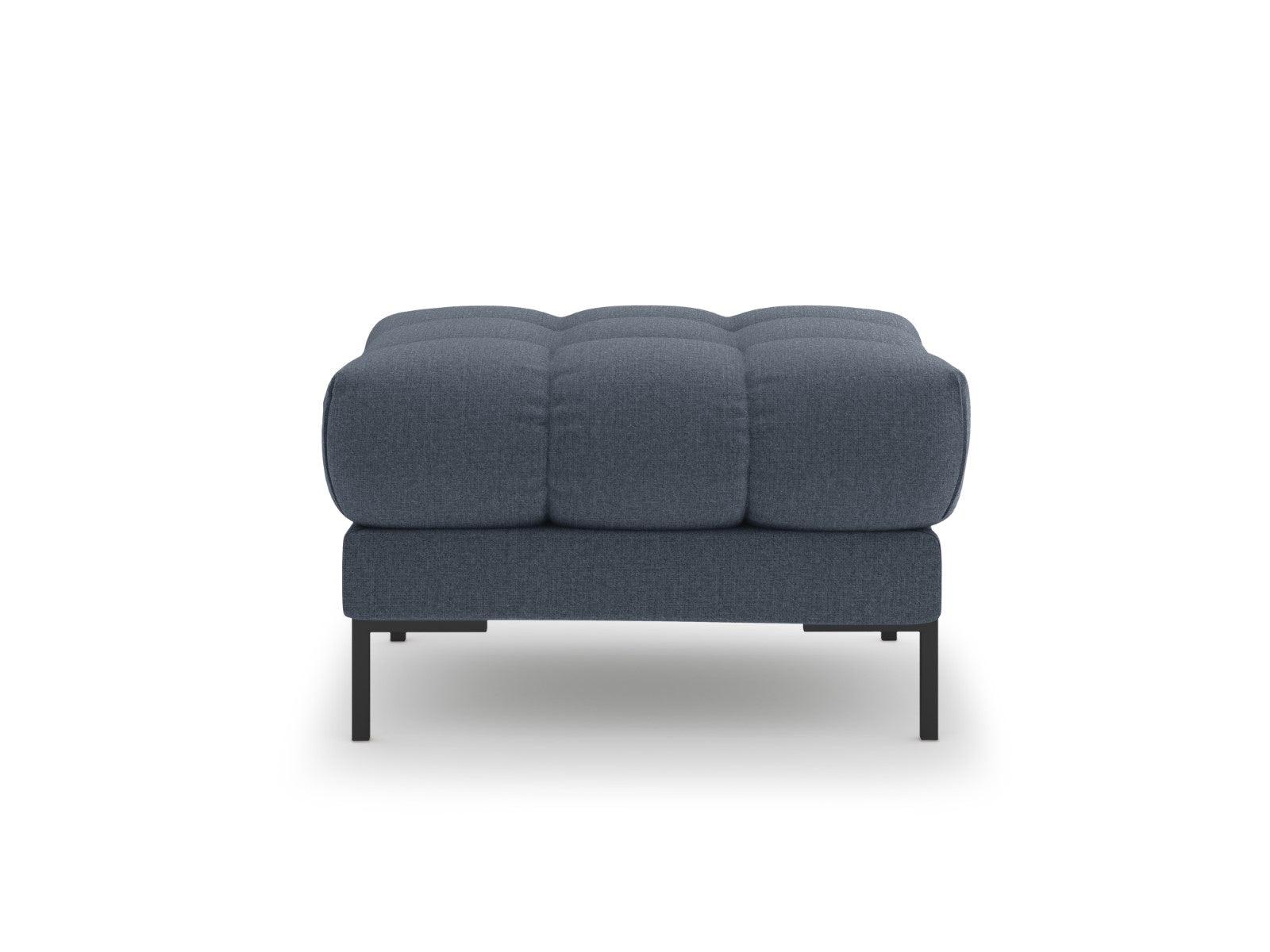 Cosmopolitan Design - Pouf "Bali" in tessuto strutturato blu scuro 