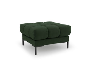 Cosmopolitan Design - Pouf "Bali" in tessuto strutturato verde scuro 