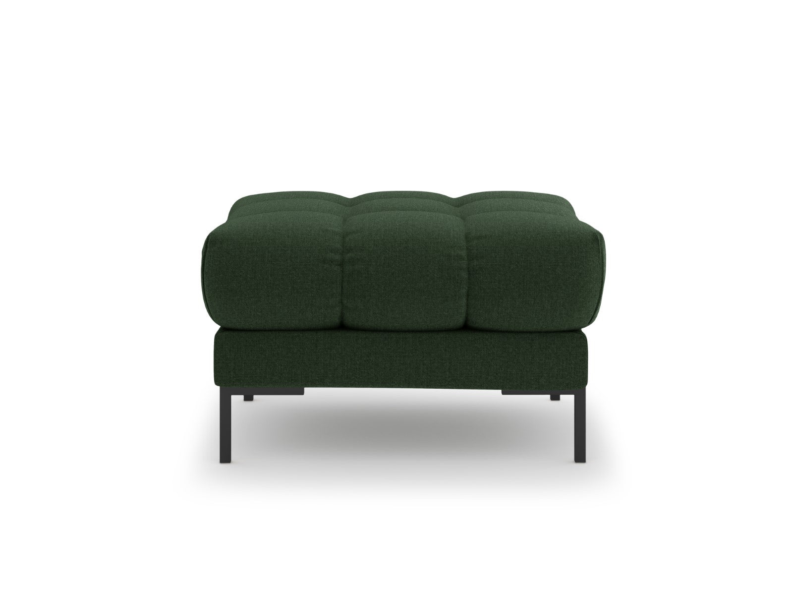 Cosmopolitan Design - Pouf "Bali" in tessuto strutturato verde scuro 