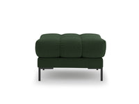 Cosmopolitan Design - Pouf "Bali" in tessuto strutturato verde scuro 