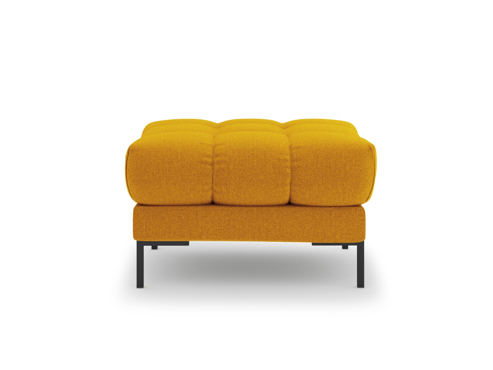 Cosmopolitan Design - Pouf "Bali" in tessuto strutturato giallo 