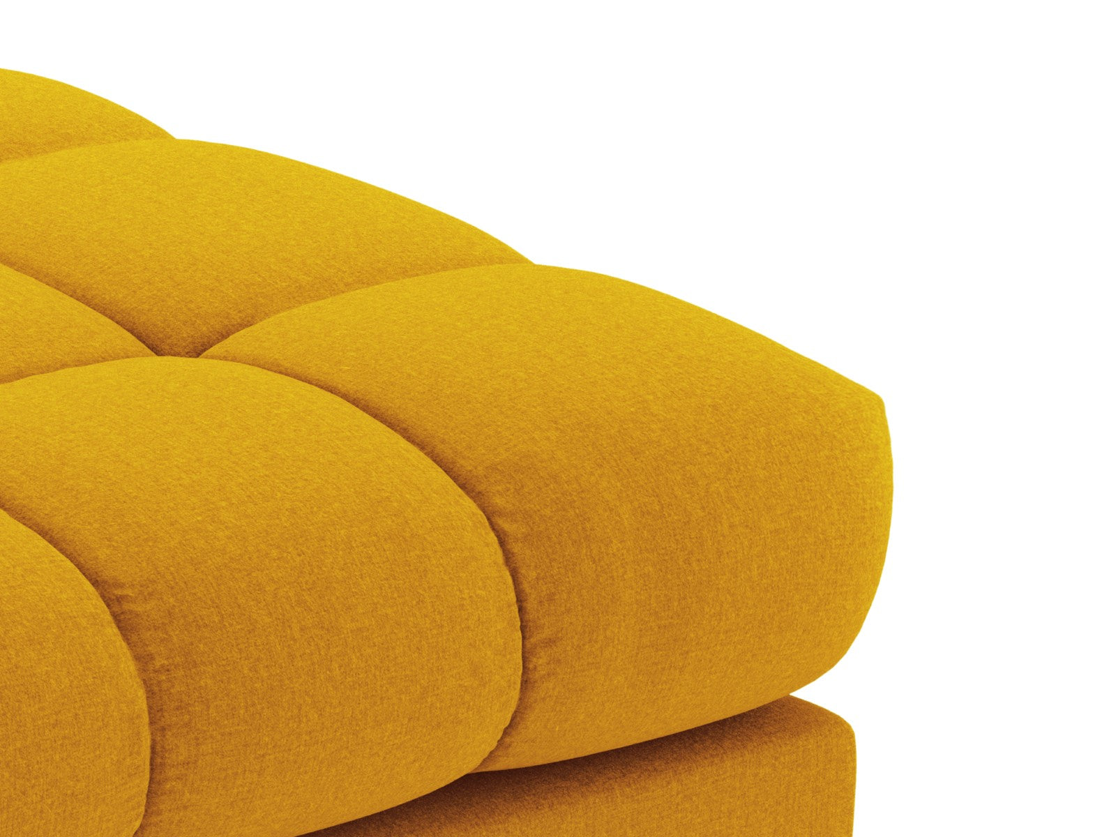 Cosmopolitan Design - Pouf "Bali" in tessuto strutturato giallo 