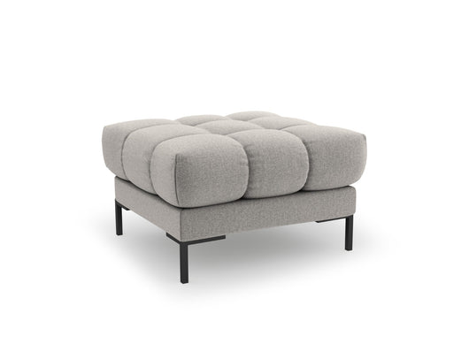 Cosmopolitan Design - Pouf "Bali" in tessuto strutturato grigio chiaro 