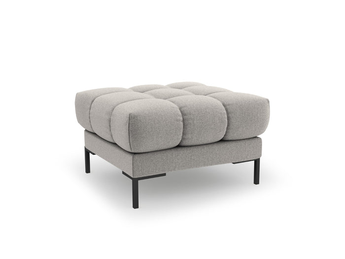 Cosmopolitan Design - Pouf "Bali" in tessuto strutturato grigio chiaro 