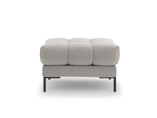 Cosmopolitan Design - Pouf "Bali" in tessuto strutturato grigio chiaro 