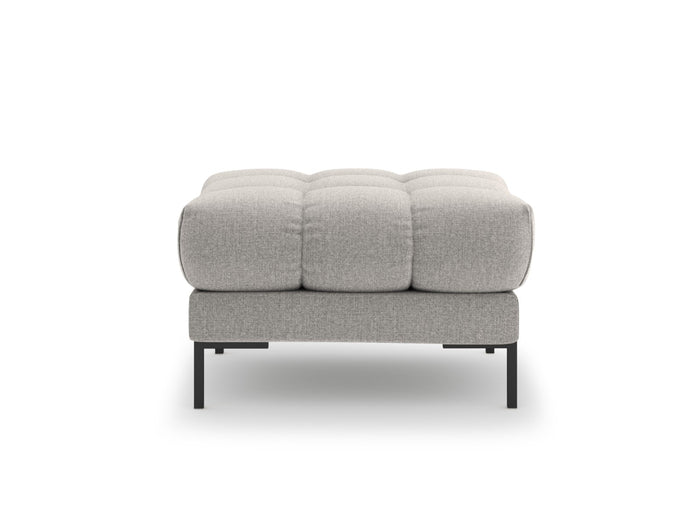 Cosmopolitan Design - Pouf "Bali" in tessuto strutturato grigio chiaro 