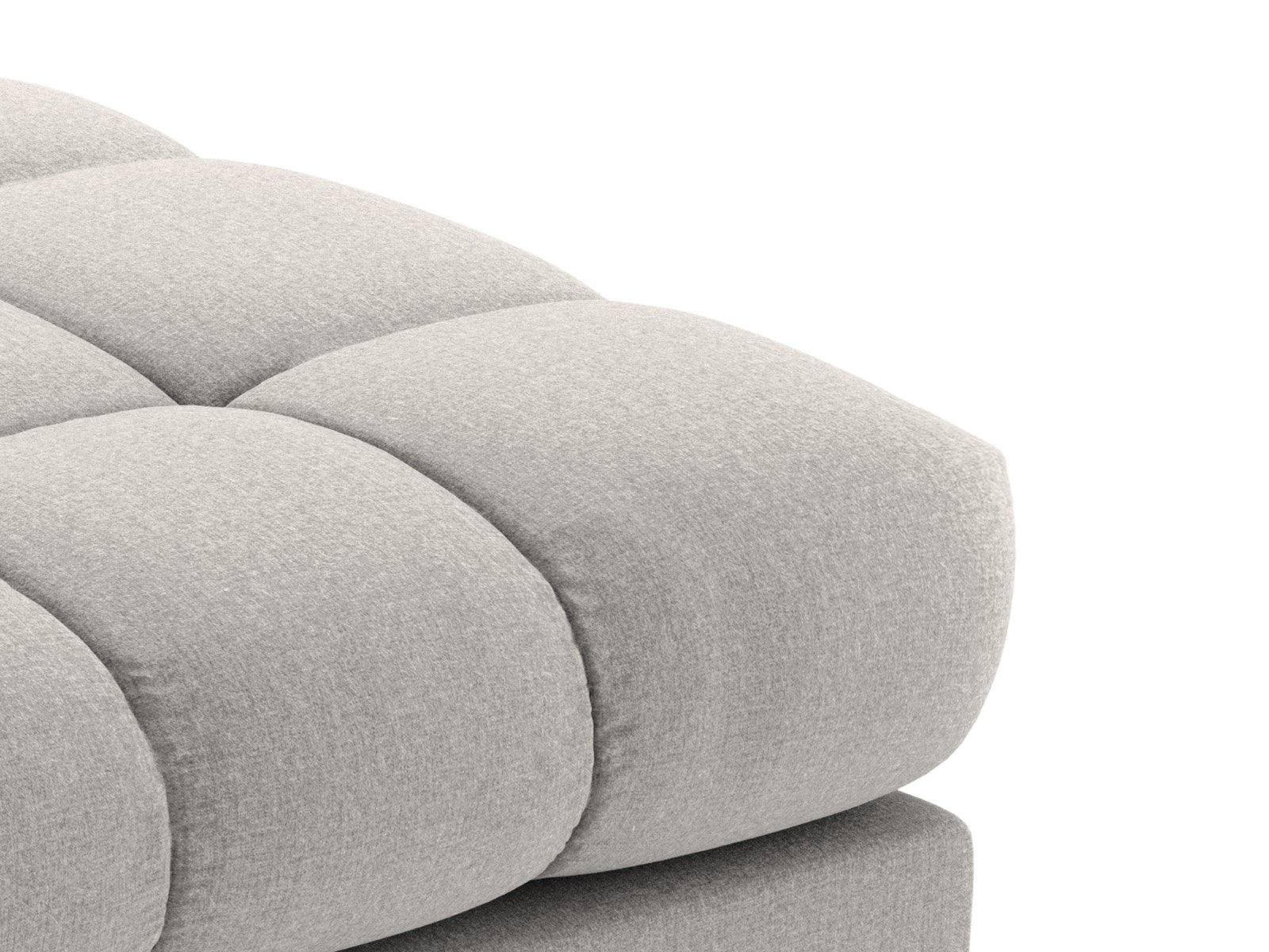 Cosmopolitan Design - Pouf "Bali" in tessuto strutturato grigio chiaro 