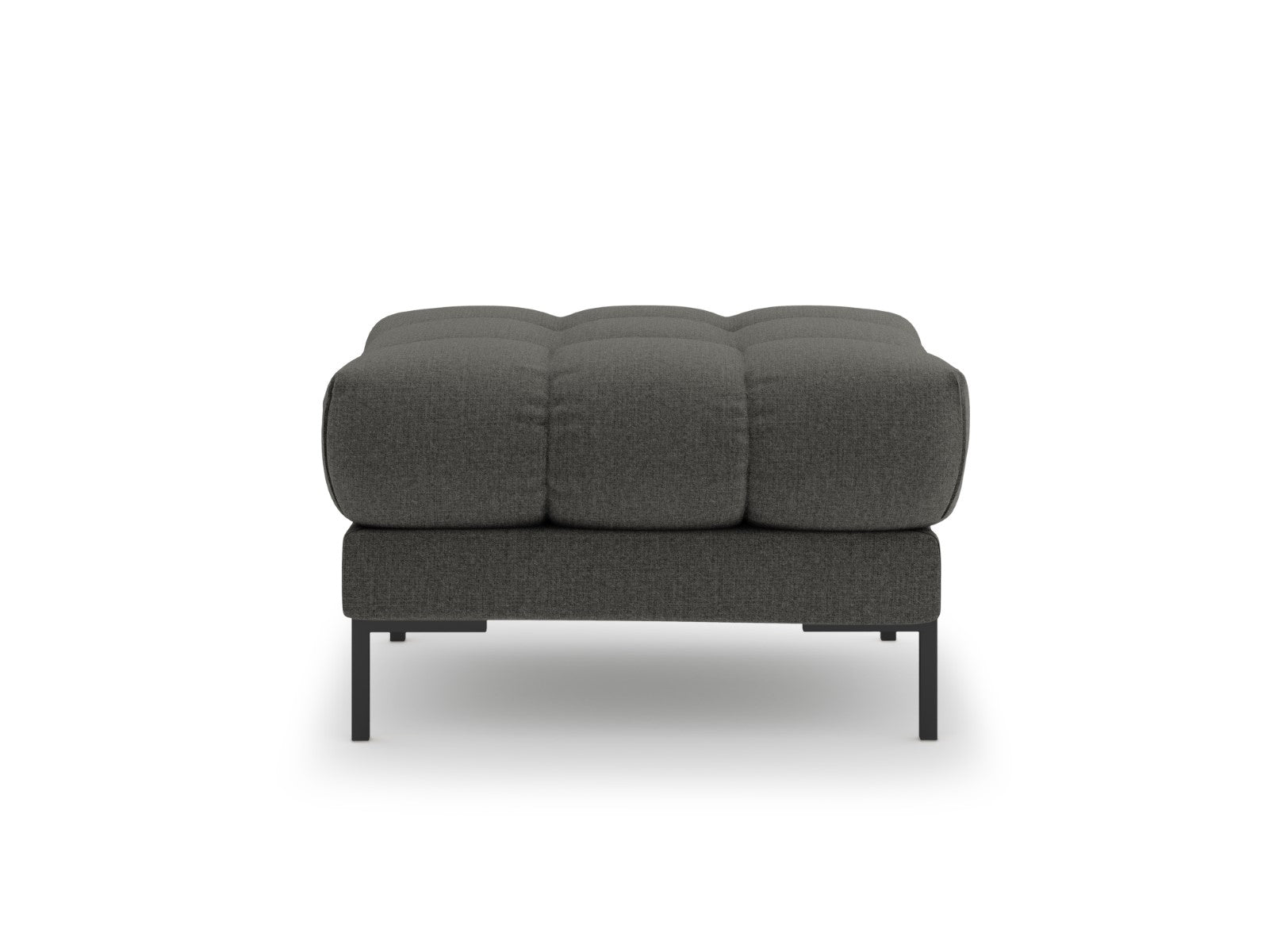 Cosmopolitan Design - Pouf "Bali" in tessuto strutturato grigio scuro 