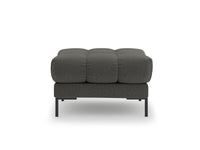 Cosmopolitan Design - Pouf "Bali" in tessuto strutturato grigio scuro 