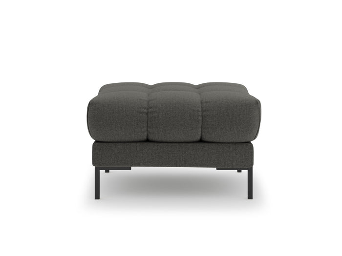 Cosmopolitan Design - Pouf "Bali" in tessuto strutturato grigio scuro 