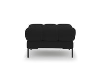 Cosmopolitan Design - Pouf "Bali" in tessuto strutturato nero 