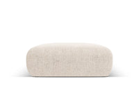Cosmopolitan Design - Pouf "Nolio" 2 posti in ciniglia beige chiaro 