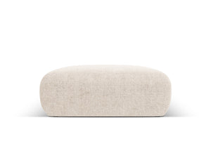 Cosmopolitan Design - Pouf "Nolio" 2 posti in ciniglia beige chiaro 