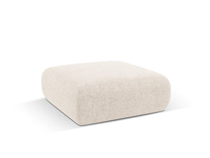 Cosmopolitan Design - Pouf "Nolio" 2 posti in ciniglia beige chiaro 