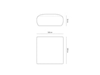 Cosmopolitan Design - Pouf "Nolio" 2 posti in ciniglia terracotta 