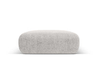 Cosmopolitan Design - Pouf "Nolio" 2 posti in ciniglia grigio chiaro 