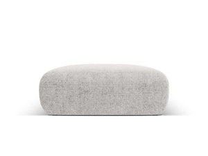 Cosmopolitan Design - Pouf "Nolio" 2 posti in ciniglia grigio chiaro 