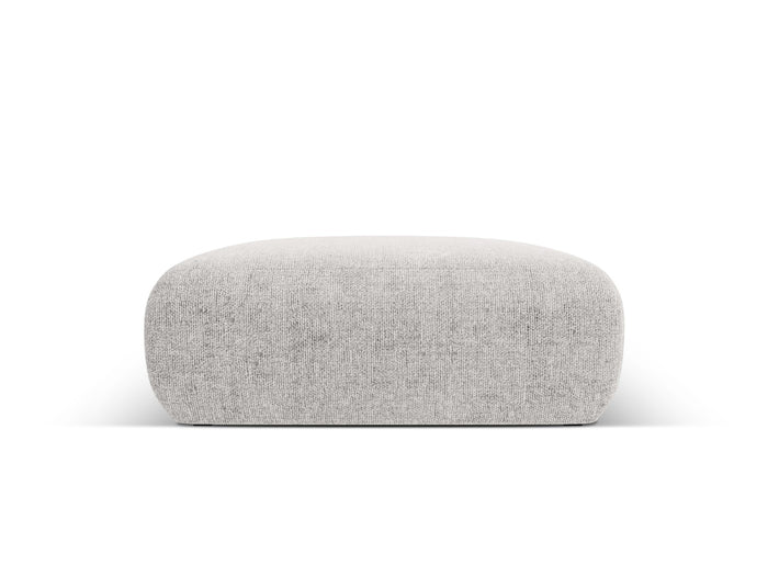 Cosmopolitan Design - Pouf "Nolio" 2 posti in ciniglia grigio chiaro 