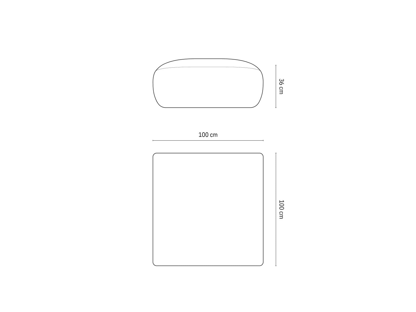 Cosmopolitan Design - Pouf "Nolio" 2 posti in ciniglia grigio 