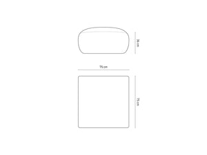 Cosmopolitan Design - Pouf "Nolio" in ciniglia beige 