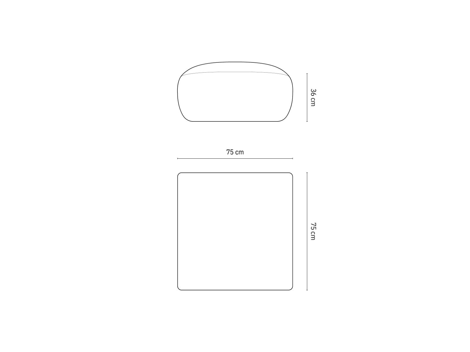 Cosmopolitan Design - Pouf "Nolio" in ciniglia blu reale 