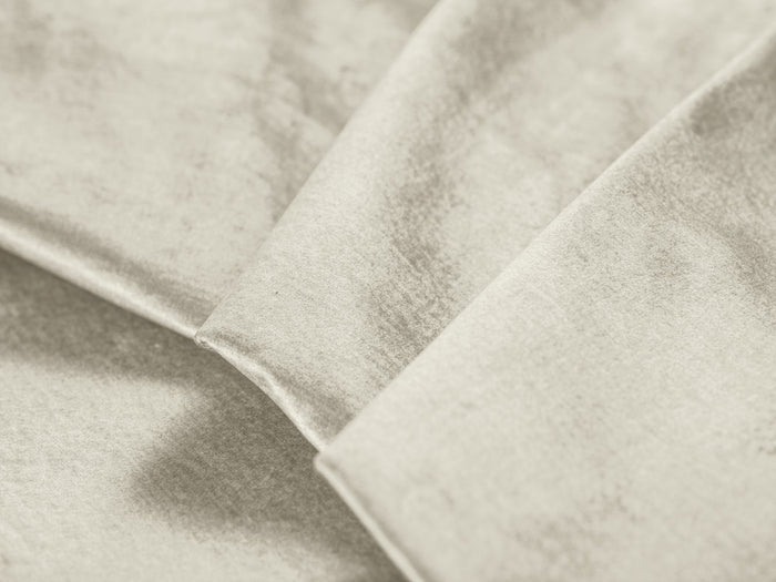 Cosmopolitan Design - Divano convertibile angolare destro con contenitore "Clinton" 5 posti in velluto beige chiaro 