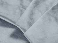 Cosmopolitan Design - Divano convertibile angolare destro con contenitore "Clinton" 5 posti in velluto azzurro 