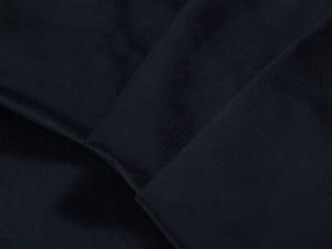 Cosmopolitan Design - Divano convertibile angolare destro con contenitore "Clinton" 5 posti in velluto blu scuro 