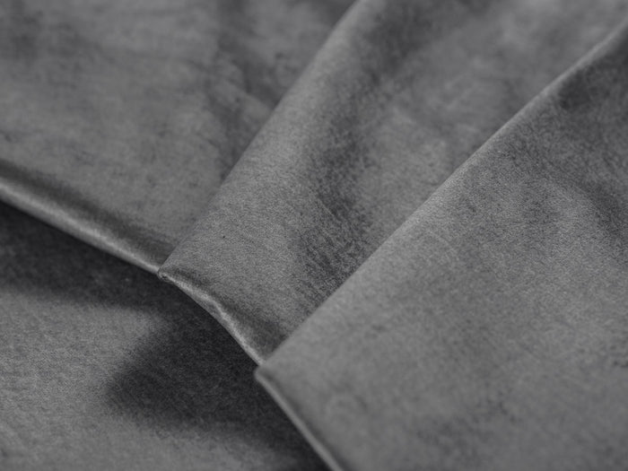 Cosmopolitan Design - Divano convertibile angolare destro con contenitore "Clinton" 5 posti in velluto grigio scuro 