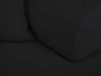 Cosmopolitan Design - Divano convertibile angolare destro con contenitore "Kyoto" 4 posti in bouclé nero 