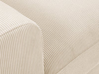 Cosmopolitan Design - Divano convertibile angolare destro con contenitore "Kyoto" 4 posti in velluto a coste beige 