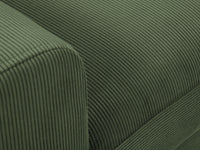 Cosmopolitan Design - Divano convertibile angolare destro con box "Kyoto" 4 posti in velluto a coste verde bottiglia 