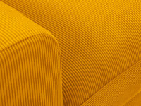 Cosmopolitan Design - Divano convertibile angolare destro con contenitore "Kyoto" 4 posti in velluto a coste giallo 