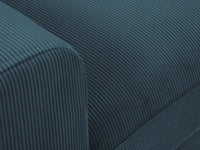 Cosmopolitan Design - Divano convertibile angolare destro con contenitore "Kyoto" 4 posti in velluto a coste blu scuro 