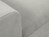 Cosmopolitan Design - Divano convertibile angolare destro con box "Kyoto" 4 posti in velluto a coste grigio chiaro 