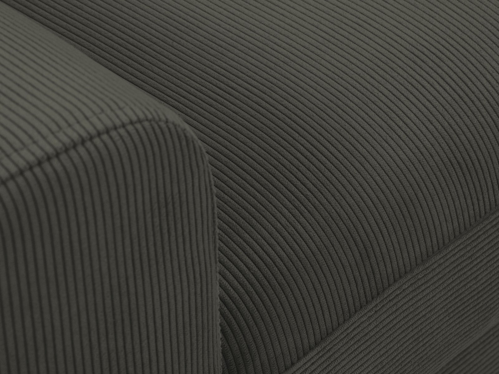 Cosmopolitan Design - Divano convertibile angolare destro con contenitore "Kyoto" 4 posti in velluto a coste nero 