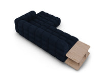 Cosmopolitan Design - Divano angolare modulare destro "Sky" 4 posti in velluto blu reale 