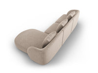 Cosmopolitan Design - Divano angolare destro "Tulum" 4 posti in ciniglia beige 