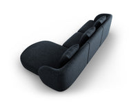 Cosmopolitan Design - Divano angolare destro "Tulum" 4 posti in ciniglia blu reale 