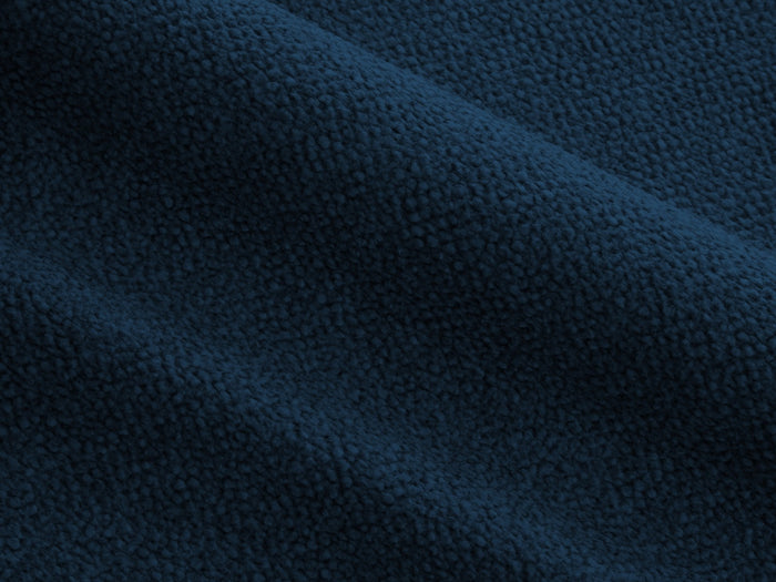 Cosmopolitan Design - Divano angolare destro "Mackay" 4 posti in velluto strutturato blu scuro 