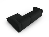 Cosmopolitan Design - Divano angolare destro "Mackay" 4 posti in velluto strutturato antracite 