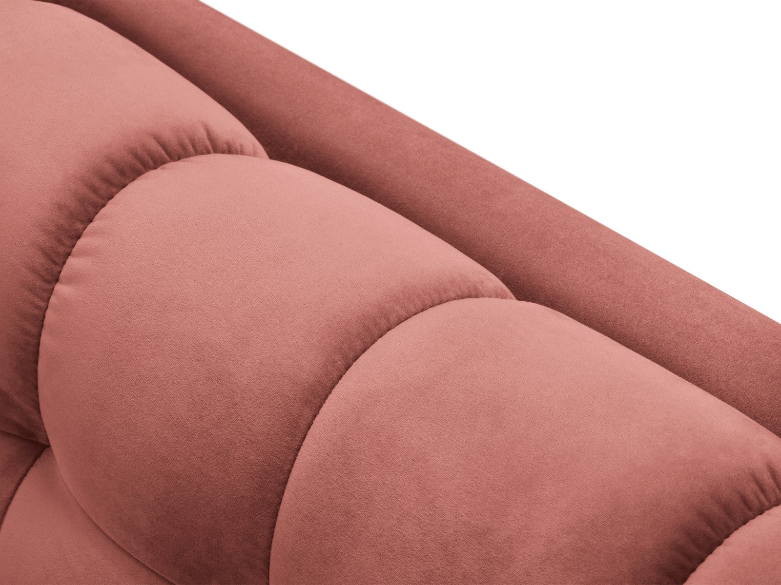 Cosmopolitan Design - Divano angolare destro "Bali" 5 posti in velluto rosa 