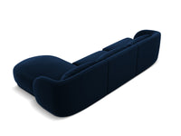 Cosmopolitan Design - Divano angolare destro "Tulum" 4 posti in velluto blu reale 