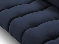 Cosmopolitan Design - Divano angolare destro "Hastings" 5 posti in velluto blu reale 