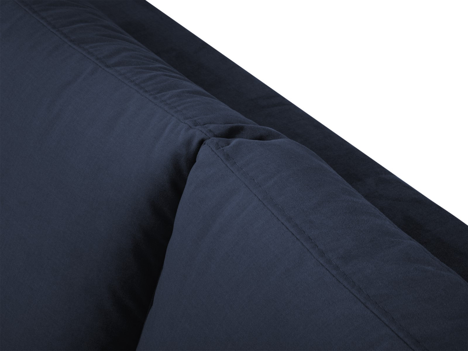 Cosmopolitan Design - Divano angolare destro "Hastings" 5 posti in velluto blu reale 