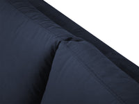 Cosmopolitan Design - Divano angolare destro "Hastings" 5 posti in velluto blu reale 