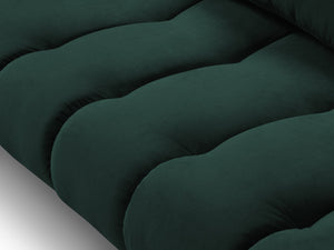 Cosmopolitan Design - Divano angolare destro "Hastings" 5 posti in velluto verde bottiglia 